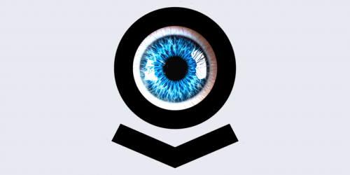 Palantir logo with giant eyeball in center