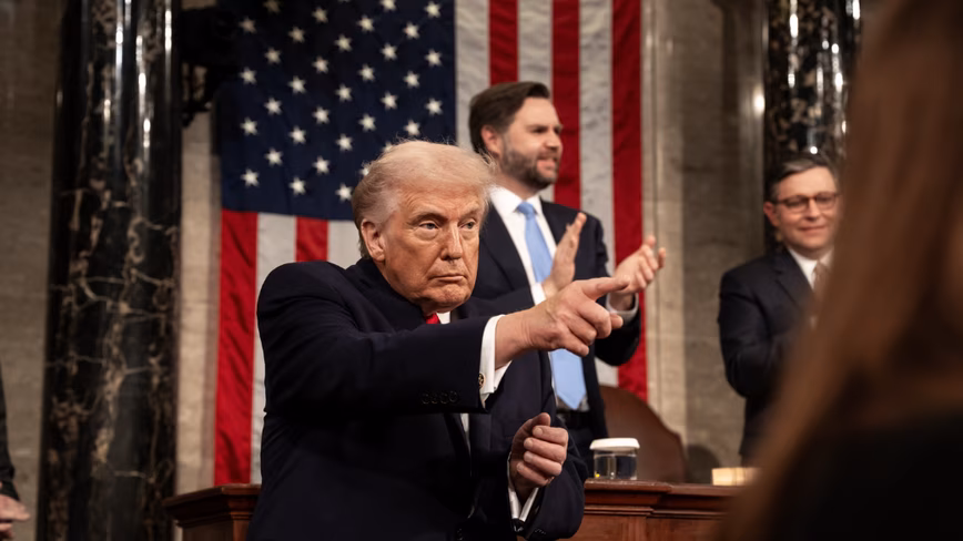 President Donald Trump's State of the Union address, Tuesday, February 24, 2026, on the House floor at the U.S. Capitol in Washington, D.C.